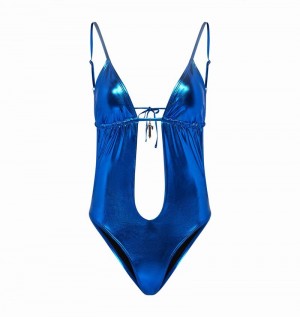 Bañador Trapstar Metallic Cutout One Piece Mujer Azules | Mexico-43182