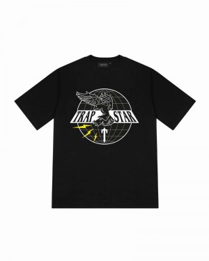 Camiseta Trapstar Airforce Irongate T Tee Hombre Negros | Mexico-35162