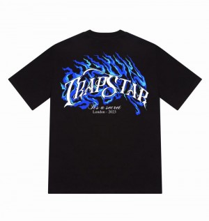 Camiseta Trapstar Chrome Flame SS23 Tee Hombre Negros | Mexico-82743