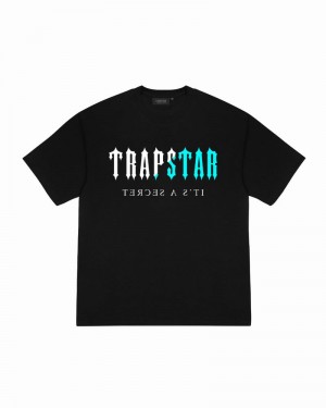 Camiseta Trapstar Decoded Teal Edition Tee Hombre Negros | Mexico-24310