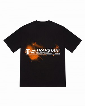 Camiseta Trapstar Global Distribution Tee Hombre Negros | Mexico-86014