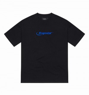 Camiseta Trapstar Hyperdrive Embroidered Tee Hombre Negros Azules | Mexico-56204