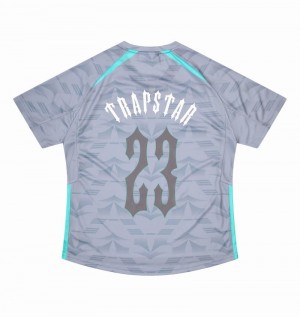 Camiseta Trapstar Irongate Football Jersey Hombre Grises Azules | Mexico-24619