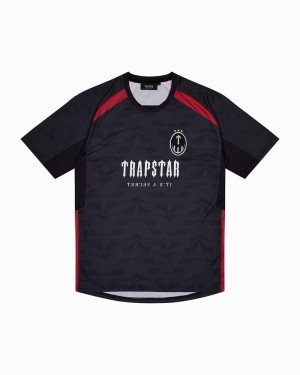 Camiseta Trapstar Irongate Football Jersey Hombre Negros Rojos | Mexico-12704