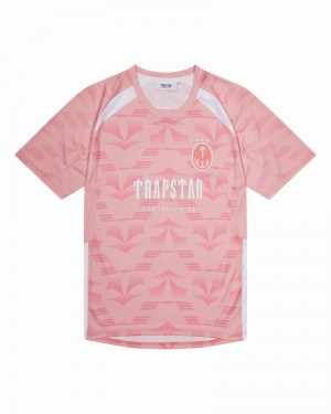 Camiseta Trapstar Irongate Football Jersey Hombre Rosas | Mexico-98076