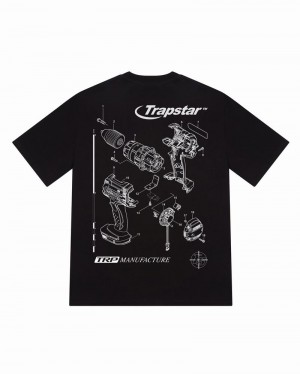 Camiseta Trapstar TRP Manufacture Tee Hombre Negros | Mexico-72598