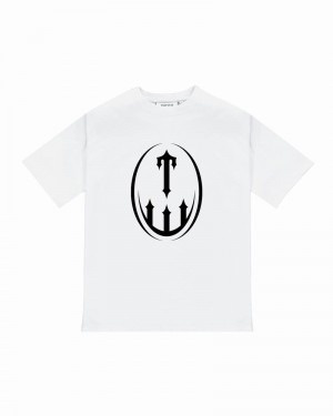 Camiseta Trapstar T Crest Tee Hombre Blancos | Mexico-96437