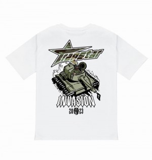 Camiseta Trapstar Trap Invasion Tee Hombre Blancos | Mexico-57926