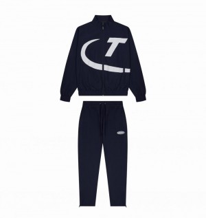 Chandals Trapstar Hyper Shellsuit Hombre Azul Marino Blancos | Mexico-65438