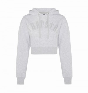 Chandals Trapstar Irongate Stud Cropped Hoodie Mujer Grises | Mexico-59016