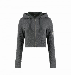 Chandals Trapstar Jacquard Fitted Zip Hoodie Mujer Grises | Mexico-64905