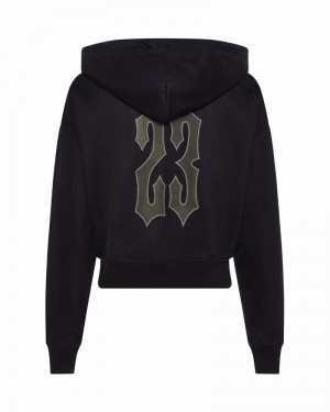 Chandals Trapstar Mesh Irongate Arch Hoodie Mujer Negros | Mexico-37560