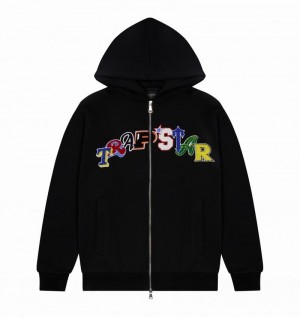 Chandals Trapstar Wildcard Zip Hoodie Hombre Negros | Mexico-46092