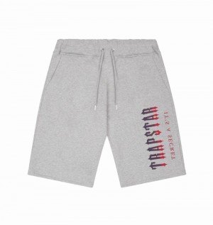 Conjuntos Trapstar Oversized Decoded Shorts Hombre Grises Rojos | Mexico-80426