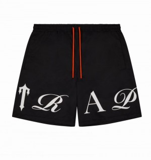 Conjuntos Trapstar Script Swimming Shorts Hombre Negros Naranjas | Mexico-09628