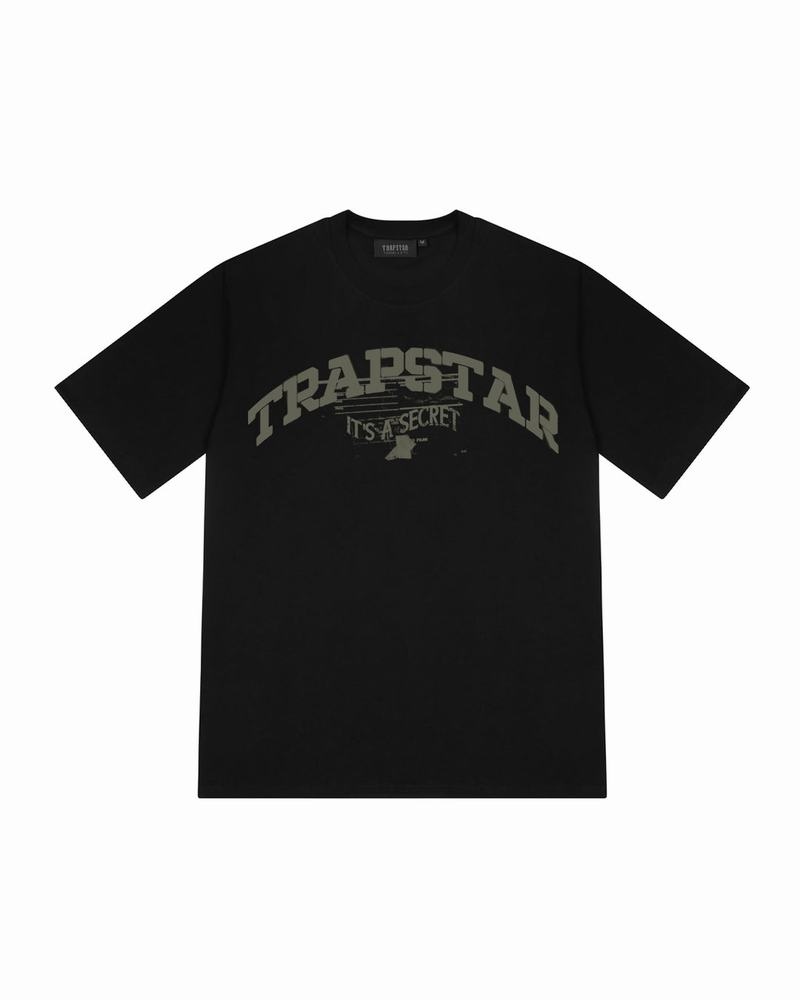 Camiseta Trapstar Battalion Hombre Negros | Mexico-86470