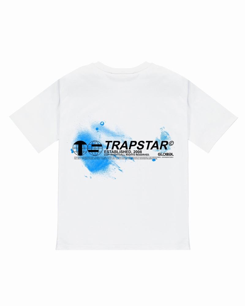 Camiseta Trapstar Global Distribution Tee Hombre Blancos | Mexico-57243