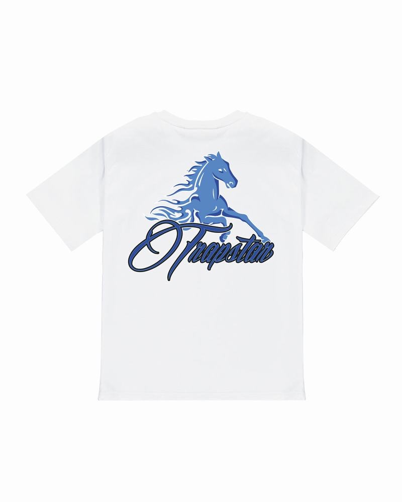 Camiseta Trapstar Horse Power 2.0 Tee Hombre Blancos | Mexico-81023