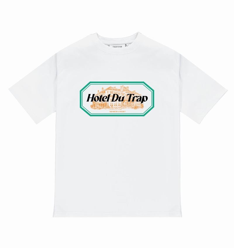 Camiseta Trapstar Hotel Du Trap Tee Hombre Blancos | Mexico-64521