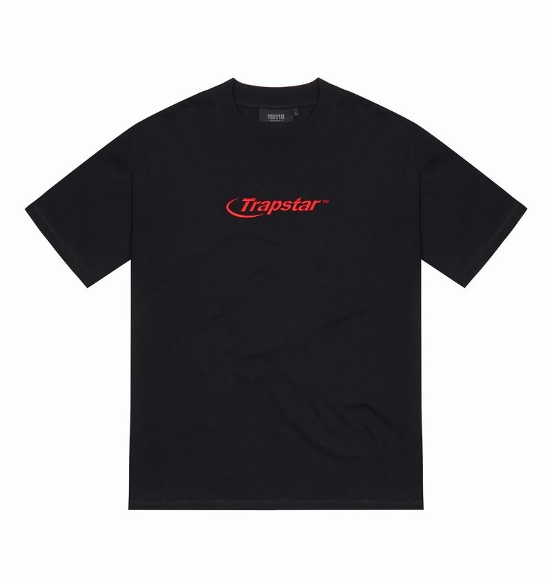 Camiseta Trapstar Hyperdrive Embroidered Tee Hombre Negros Rojos | Mexico-52681