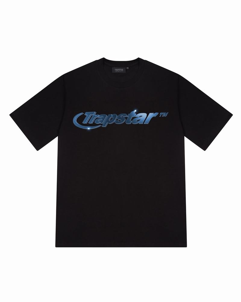 Camiseta Trapstar Hyperdrive High Density Tee Hombre Negros | Mexico-75498