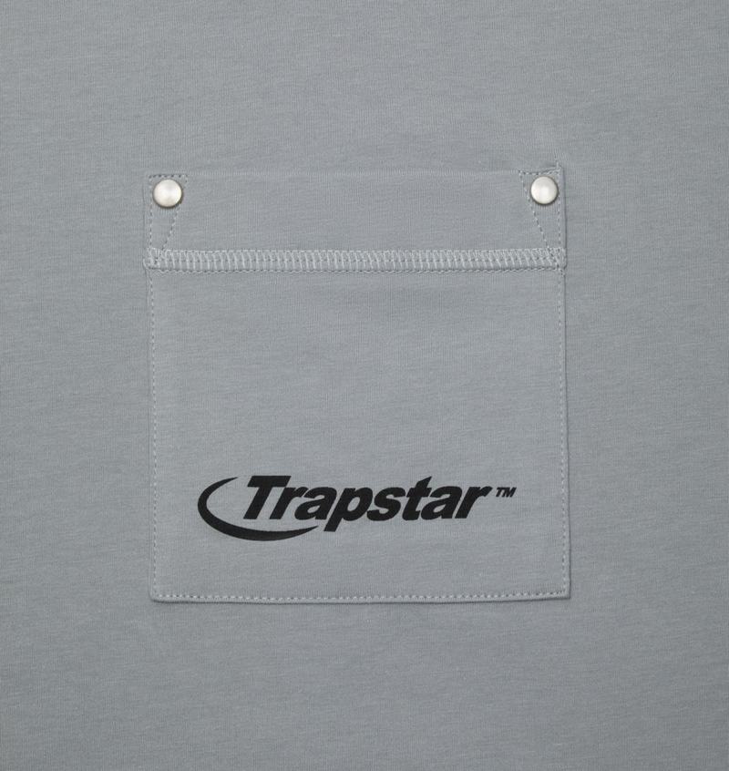 Camiseta Trapstar Hyperdrive Reinforced Rivet Hombre Grises | Mexico-12075