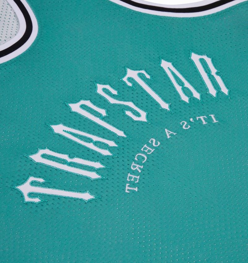 Camiseta Trapstar Irongate Arch Basketball Vest Hombre Azules Blancos | Mexico-10243