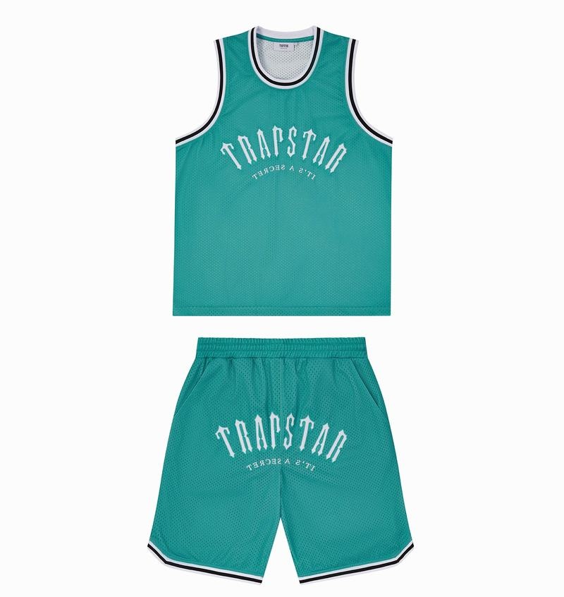 Camiseta Trapstar Irongate Arch Basketball Vest Hombre Azules Blancos | Mexico-10243