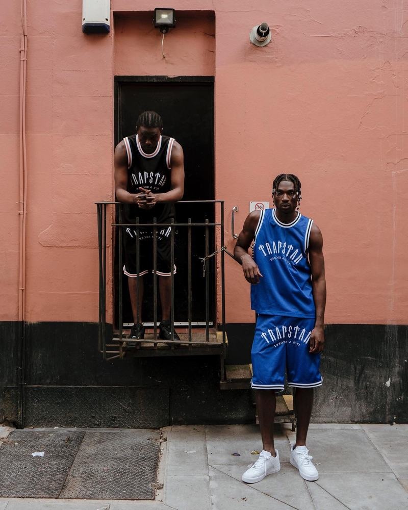 Camiseta Trapstar Irongate Arch Basketball Vest Hombre Negros Blancos Naranjas | Mexico-43807