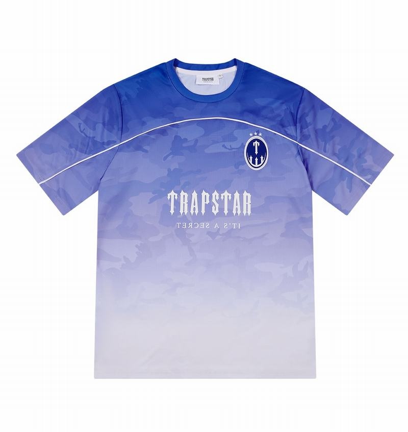 Camiseta Trapstar Irongate Football Jersey Hombre Azules | Mexico-83697