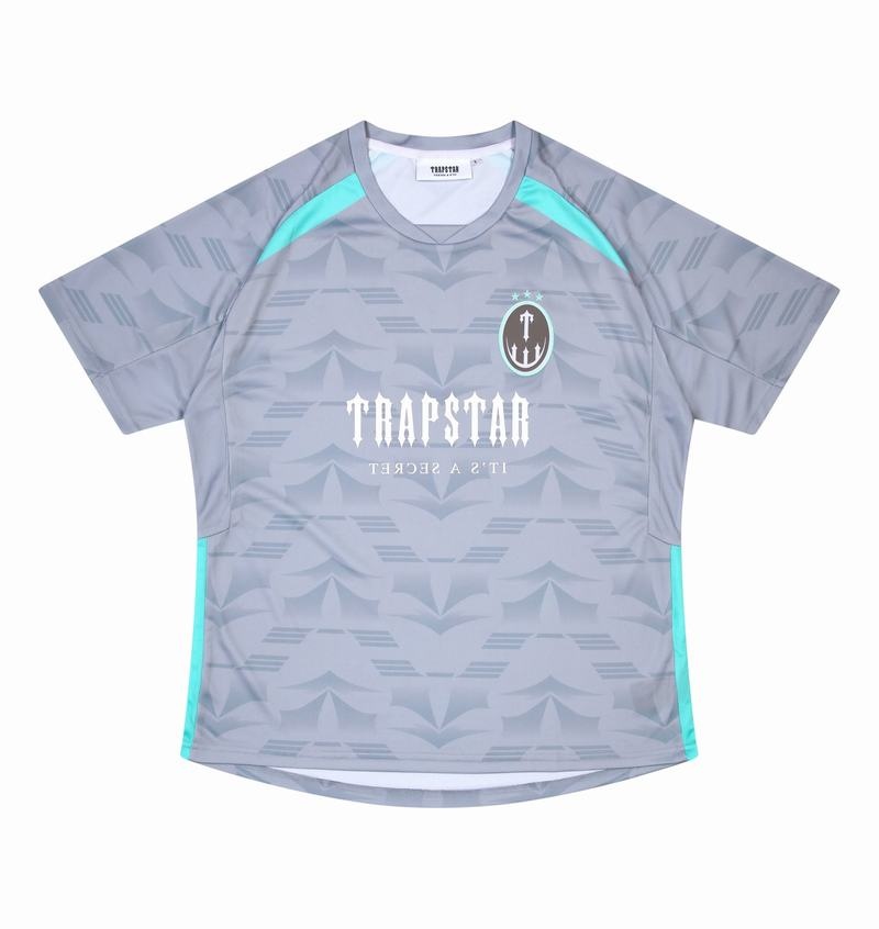 Camiseta Trapstar Irongate Football Jersey Hombre Grises Azules | Mexico-24619