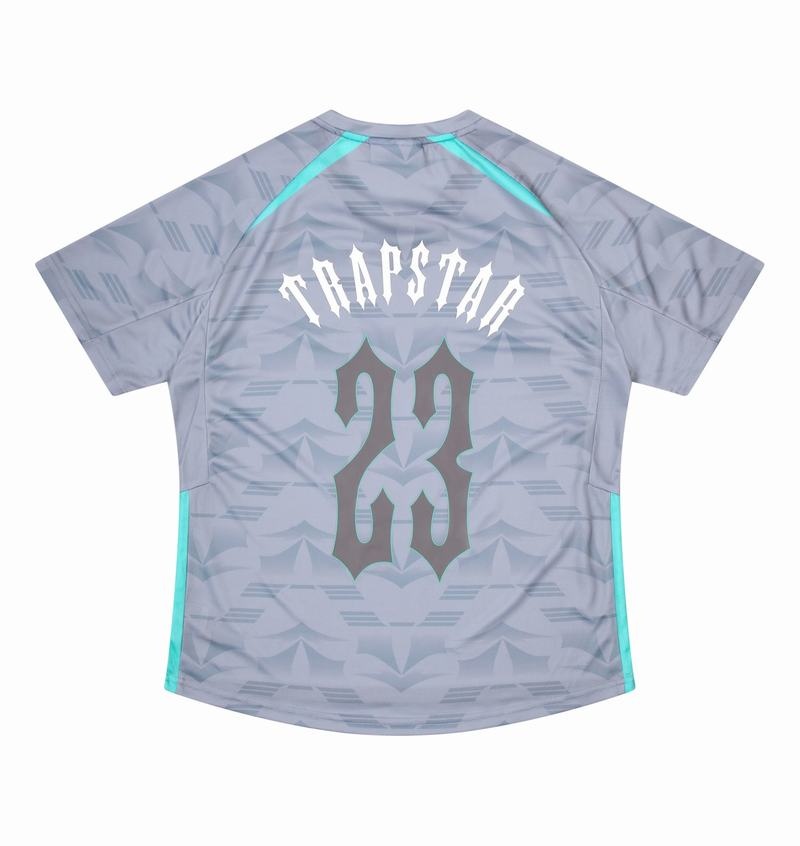 Camiseta Trapstar Irongate Football Jersey Hombre Grises Azules | Mexico-24619