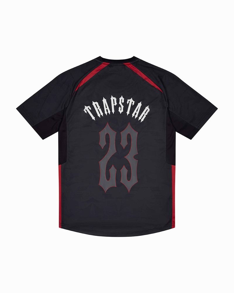 Camiseta Trapstar Irongate Football Jersey Hombre Negros Rojos | Mexico-12704