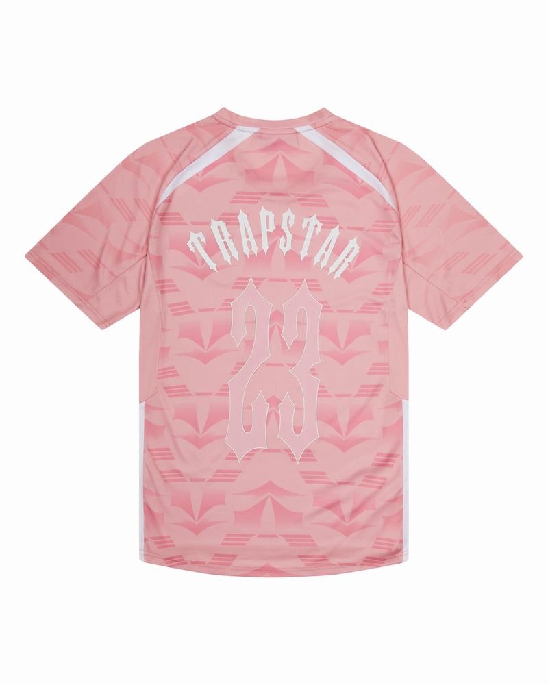 Camiseta Trapstar Irongate Football Jersey Hombre Rosas | Mexico-98076