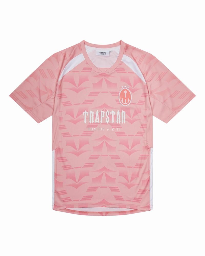 Camiseta Trapstar Irongate Football Jersey Hombre Rosas | Mexico-98076