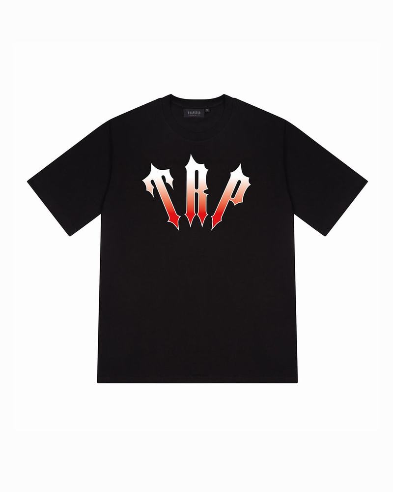 Camiseta Trapstar Irongate TRP Tee Hombre Negros Rojos | Mexico-75906