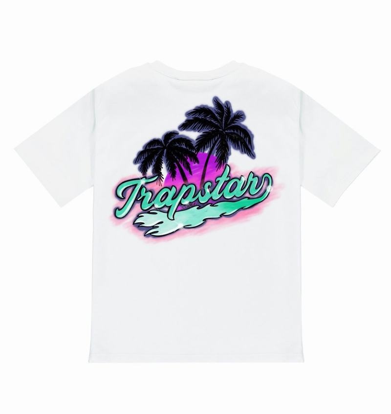 Camiseta Trapstar Paradise SS23 Edition Tee Hombre Blancos | Mexico-12964