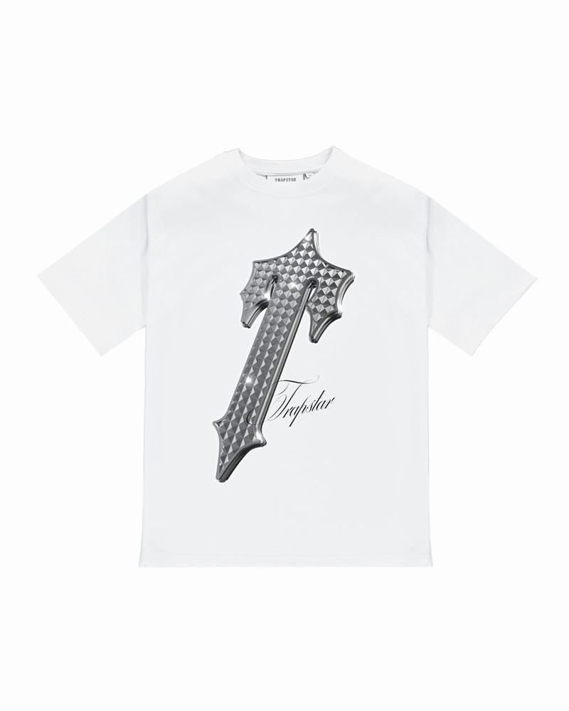 Camiseta Trapstar Platinum Irongate T Tee Hombre Blancos | Mexico-93184