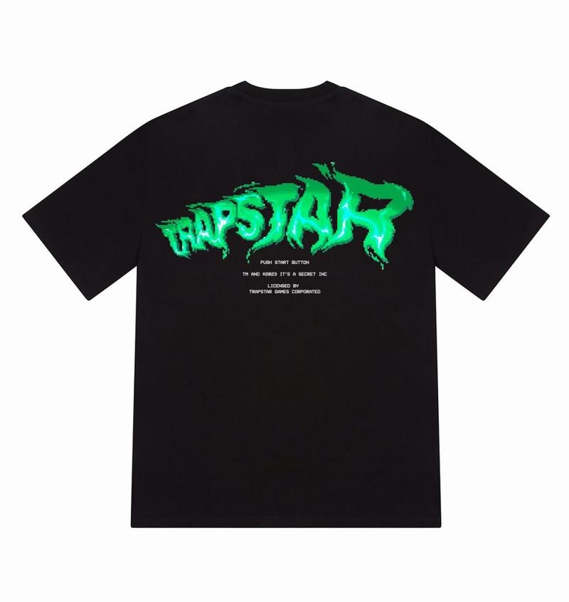 Camiseta Trapstar Press Start Tee Hombre Negros | Mexico-50143