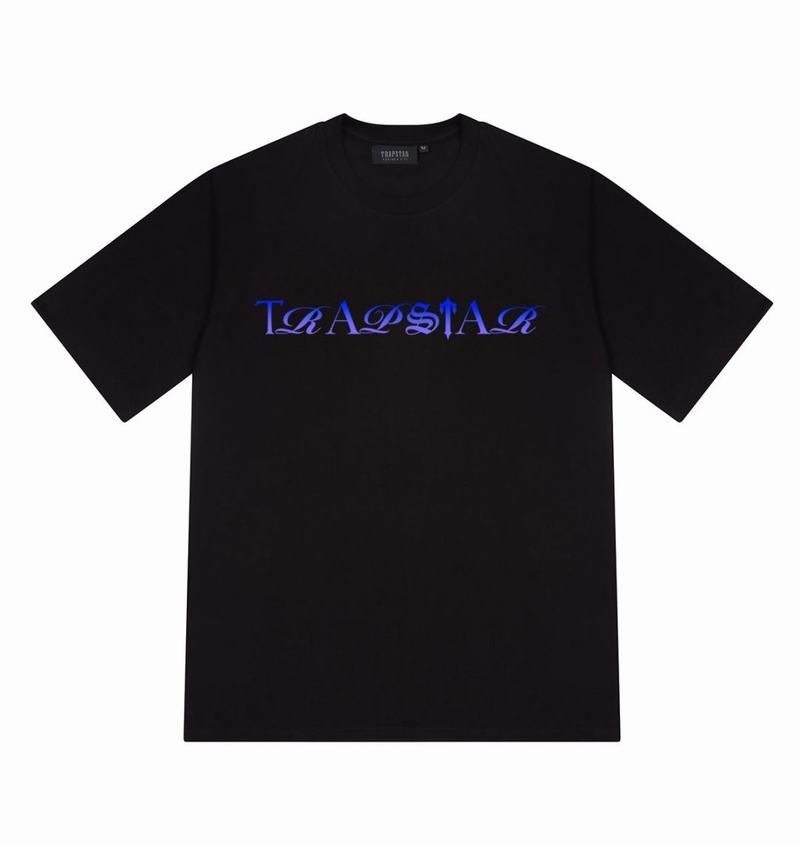 Camiseta Trapstar Script Fade Tee Hombre Negros Azules | Mexico-40169