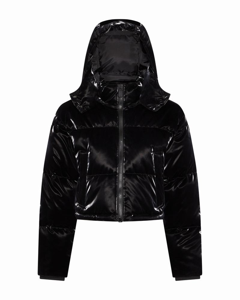 Chamarras Trapstar Arch AW23 Encapuchado Puffer Mujer Negros | Mexico-15243