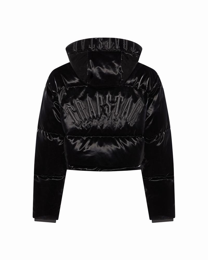 Chamarras Trapstar Arch AW23 Encapuchado Puffer Mujer Negros | Mexico-15243