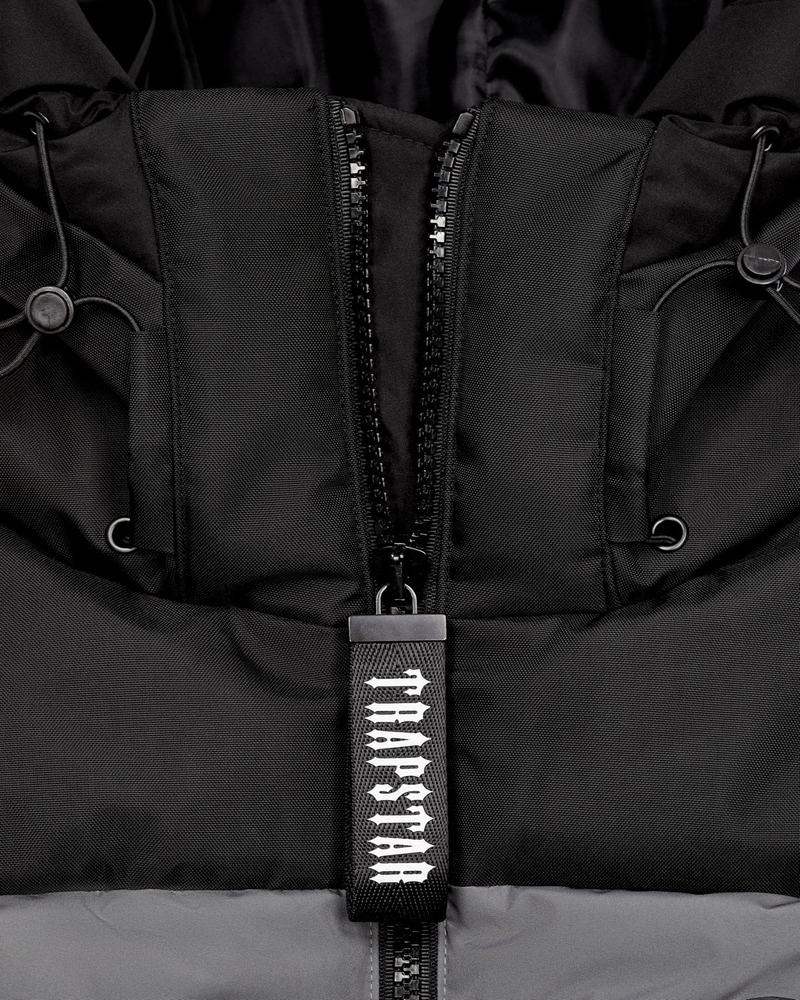 Chamarras Trapstar Decoded AW23 Puffer Hombre Negros Grises | Mexico-81730