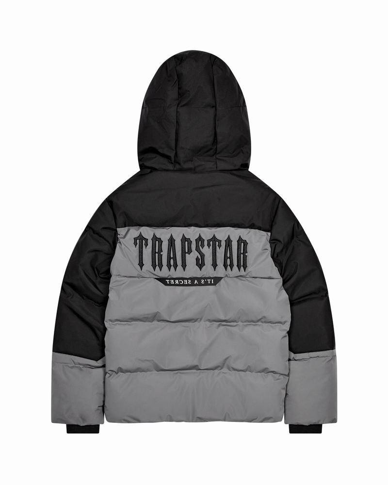 Chamarras Trapstar Decoded AW23 Puffer Hombre Negros Grises | Mexico-81730