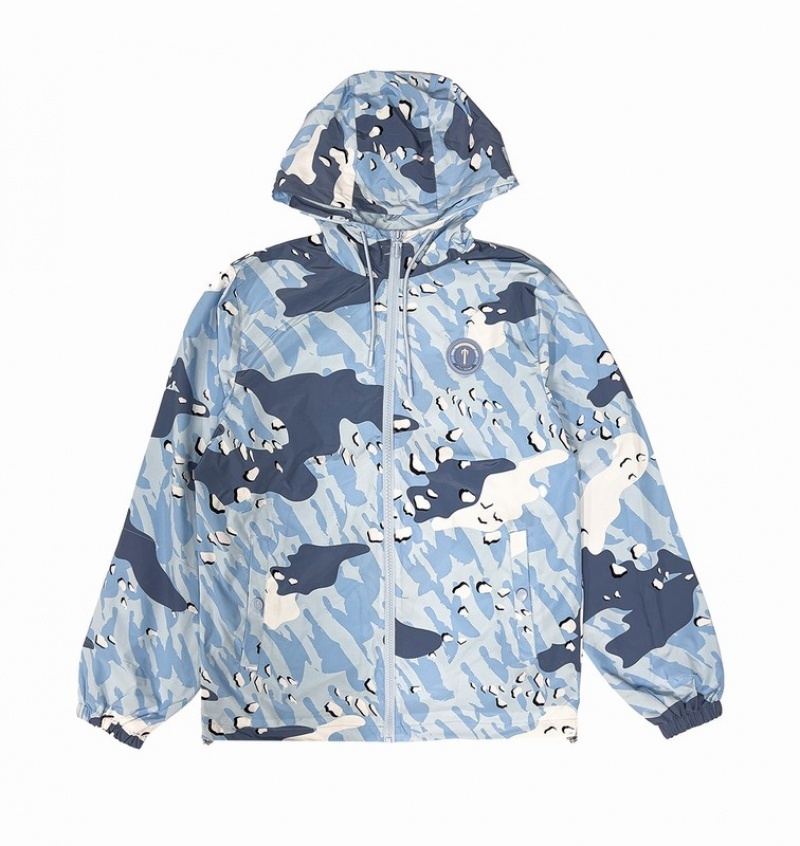 Chamarras Trapstar Decoded Camo Hombre Azules Camuflados | Mexico-64089