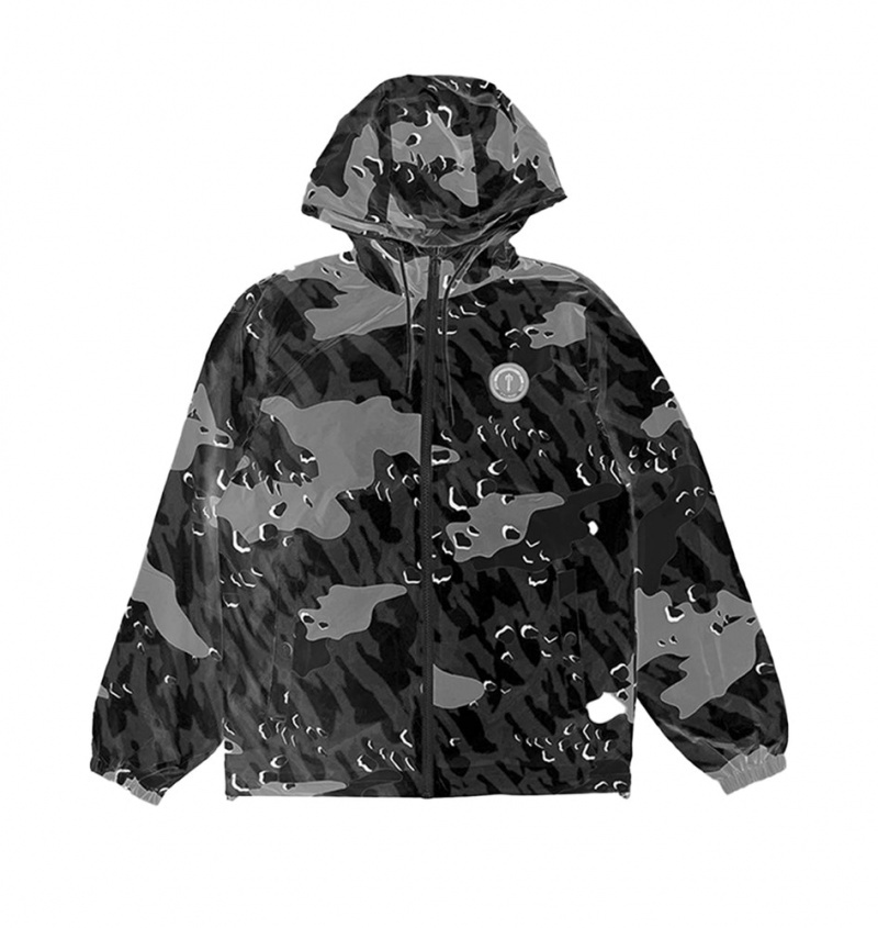 Chamarras Trapstar Decoded Camo Hombre Negros Camuflados | Mexico-08431