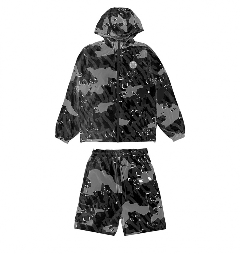 Chamarras Trapstar Decoded Camo Hombre Negros Camuflados | Mexico-08431