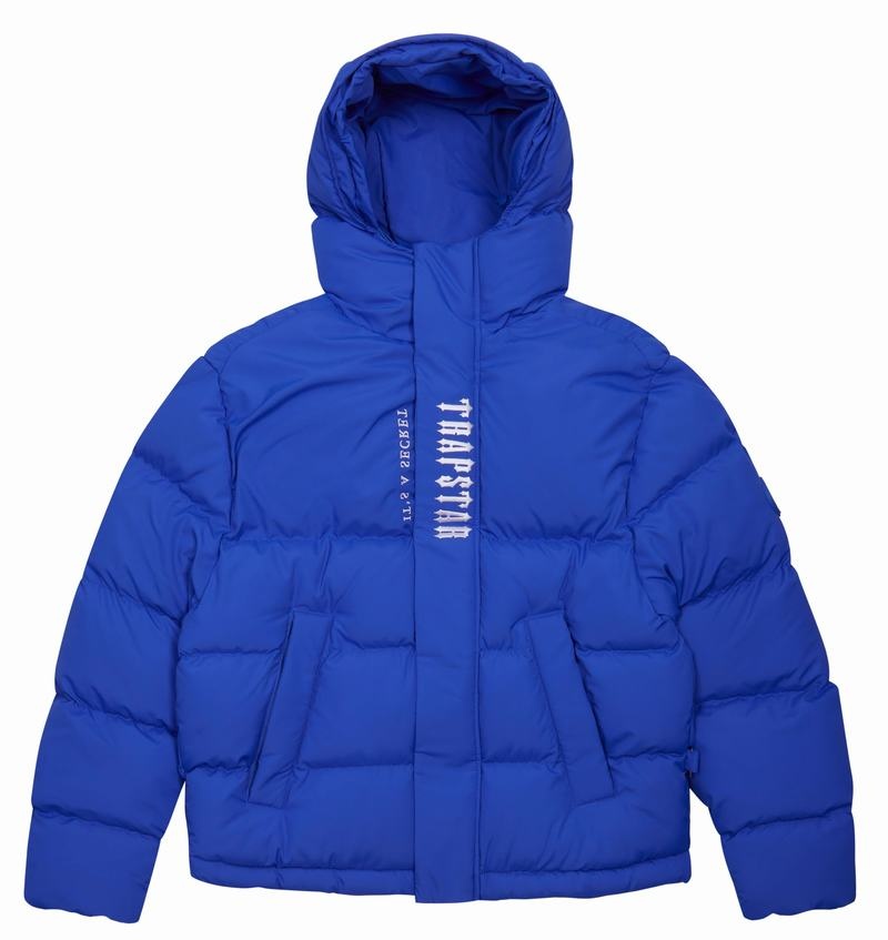 Chamarras Trapstar Decoded Encapuchado Puffer 2.0 Hombre Azules | Mexico-32056