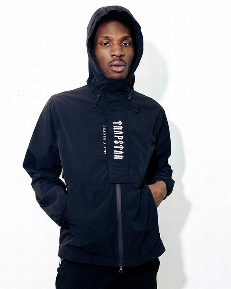 Chamarras Trapstar Decoded Windbreaker Hombre Negros Blancos | Mexico-39860