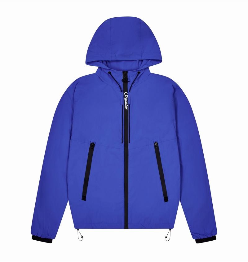 Chamarras Trapstar Hyperdrive Embossed Windbreaker Hombre Azules | Mexico-20615